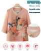 Floral Seven-Sleeve Shirt for Middle-Aged & Elderly Women – Chic Grandma Style, Summer Chinese Top