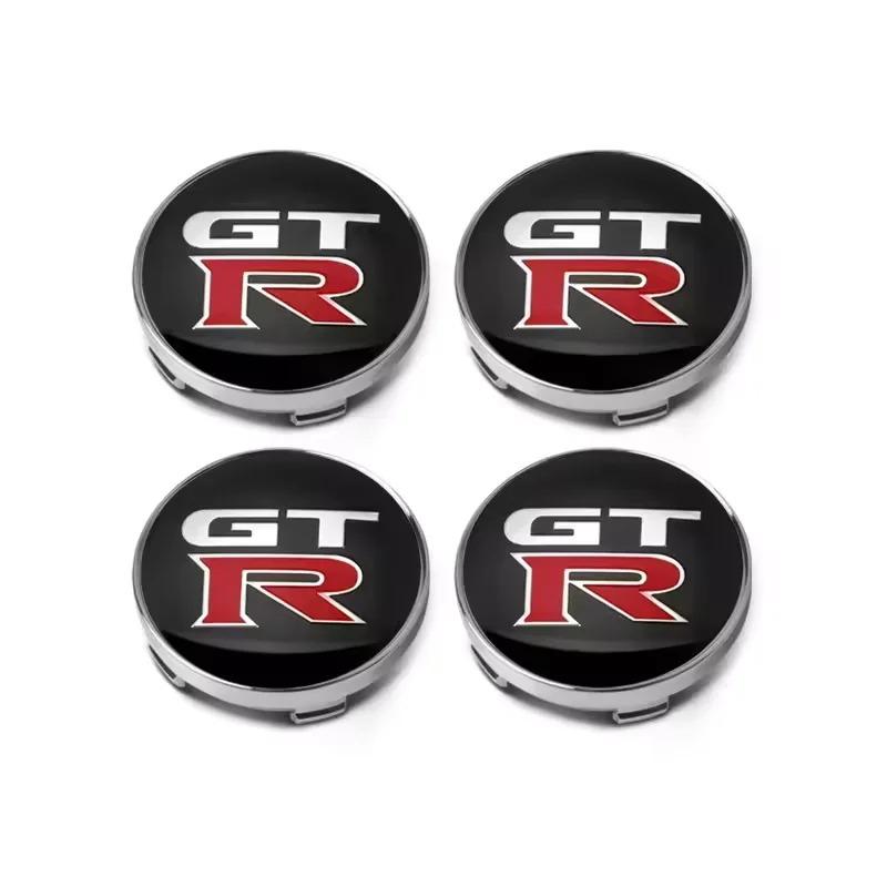 4Pcs 56mm 60mm ABS Car Wheel Center Hub Cap Badge Sticker GTR Logo Emblem For Nissan X-Trail Xterra Sunny Qashqai Accessories