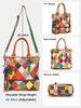 Zency Damen Mode Patchwork Tragetasche Echte Leder Handtasche