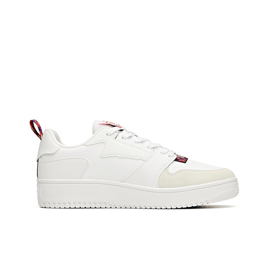 Anta Thick Sole Trendy Low Top Skate Shoes Men Sneaker White Red 912118018-2