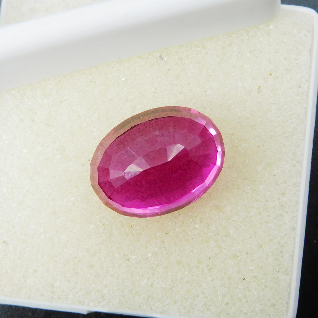 Natural Pink Sapphire Loose Gemstone Oval Cut 18.35 Ct September Birthstone for Gem Collections