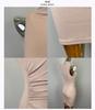 Korean High-End Women's Sexy Sleeveless High-Neck Bodycon Dress