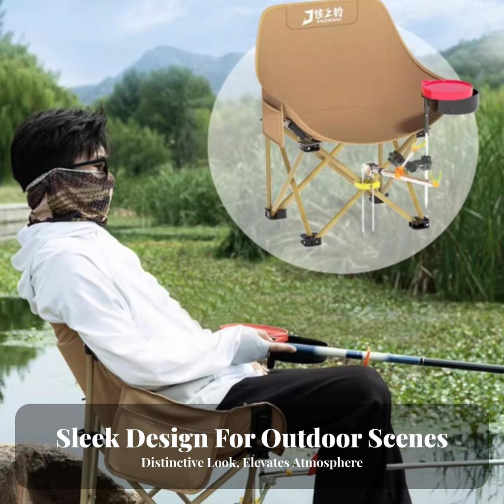 Close-To-Ground Fishing Chair Foldable Miniature Camp Stool Lightweight Adaptable For Adults Tripers Lakeside Trip Beach