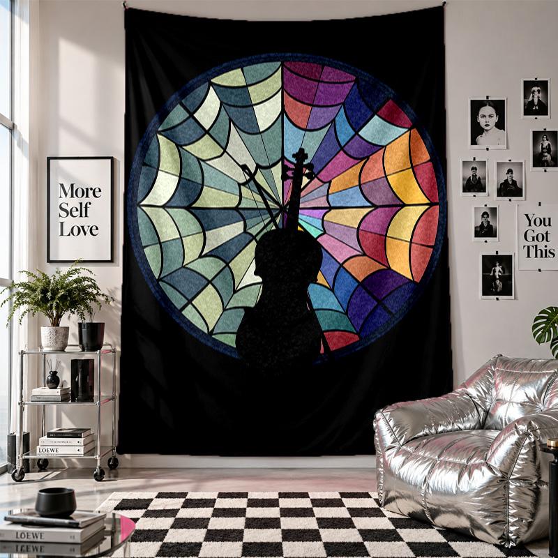 Wall TapestryWednesday Addams Art Hanging Cloth Decorative Background Cover for Room Decoration