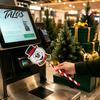 Weihnachtskarte Tippstab 2 Stück Kreditstab, 3D-gedrucktes kontaktloses Zahlungswerkzeug, Festliches Langlebiges PLA Leichtes Zahlungszubehör für Geschäfte Restaurants