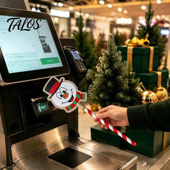 Weihnachtskarte Tippstab 2 Stück Kreditstab, 3D-gedrucktes kontaktloses Zahlungswerkzeug, Festliches Langlebiges PLA Leichtes Zahlungszubehör für Geschäfte Restaurants