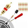1 conjunto de ferramentas de chave de fenda para válvula de pneu, ferramenta multifuncional para haste de válvula de pneu, padrão e grande furo, remoção de núcleo de bico de pneu, inser