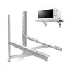Aircon Bracket:1Pair Universal Aircon Bracket 1-1.5Hp 304 Stainless Steel Air Conditioning Bracket Heavy Duty Adjustable Easy Bo