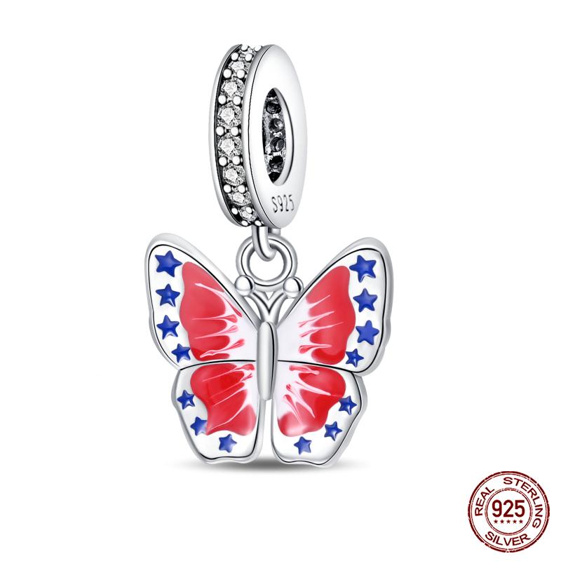 Brand New Copper Metal Trendy Fashion Heart Butterfly Cat Claw Charm Bead Components Bead Components Ideal Designed For 3mm Bracelet High Quality