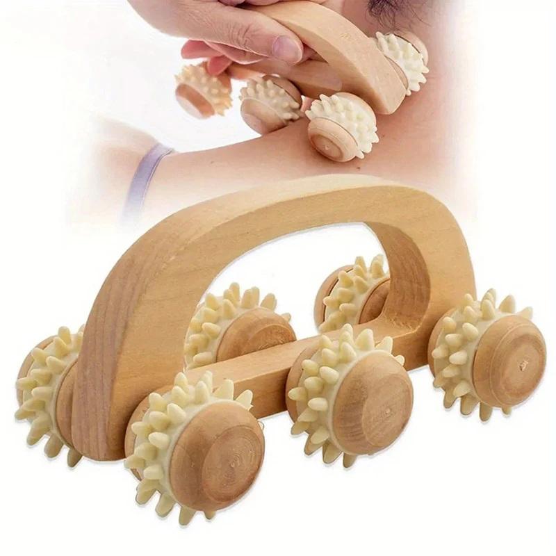Wooden Massager Manual Roller Neck Back Waist Massage Tool For Neck Leg Back Deep Tissue Muscle Relax Body Massage