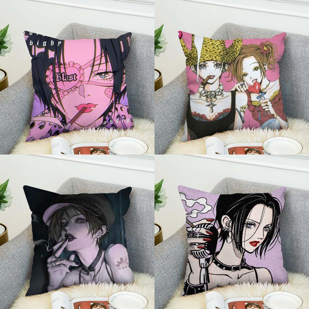 Osaki NANA Pillow Case For Car Sofa Decorative Home Doublesided Print Plush Square Throw Pillow Cushion Cover
