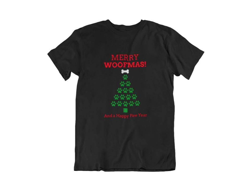 Merry Woofmas And A Happy Paw Year Shirt Animal Lover Tee Christmas Holiday Gift