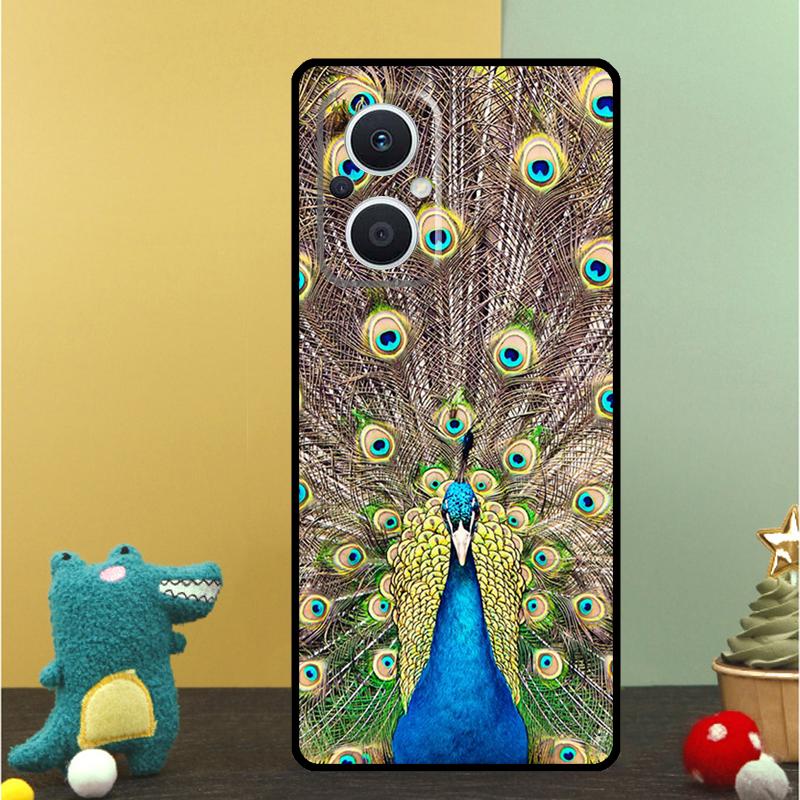 Animal Peacock Pattern Case For OPPO Reno 15 15F 14 13 12 11 10 Pro 14F 13F 12F 11F 8T OPPO Find X9 X8 X6 Pro Cover