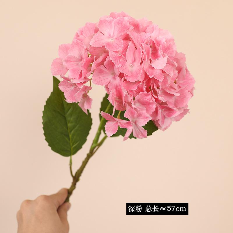 

Simulation film feel moisturizing hydrangea endless summer, light luxury home wedding decoration floral fake flower simulation hydrangea темно-рожевого кольору