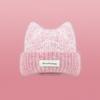 Windproof Knitted Beanie Warm Winter Cap Cute Cat Ear Hat  Cold Weather