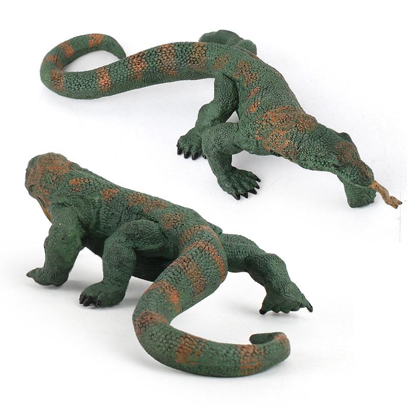 Exceptional Pvc Komodo Dragon Figurine Lifelike Reptile Wildlife Model For Collectors 16x45x32cm
