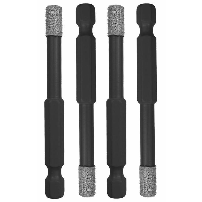 Broca diamantée - Leja Tools - Diam. 14 mm - Lot de 4 - Noir - Perçage vertical et horizontal - Pour briques