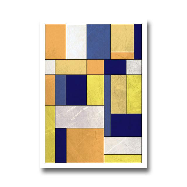 Mondrian Inspired Canvas Art Paintings Colorful Posters and Prints Abstract Wall Art Pictures for Living Room Home Decoration No Frame