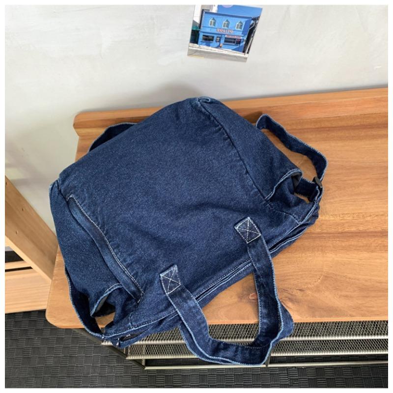Waschene Denim Sling Bag für Damen, Große Kapazität, Einzelne Schultertasche