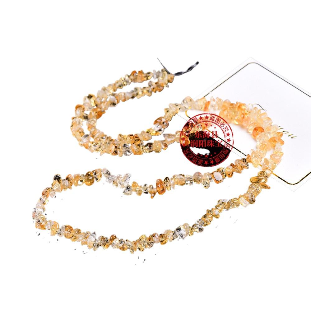 Naturweißes Pulver, gelber Amethyst-Bruchstein, Halbfertigprodukt, DIY, Farbige Kristallsteine, lose Perlen, Schmuckzubehör