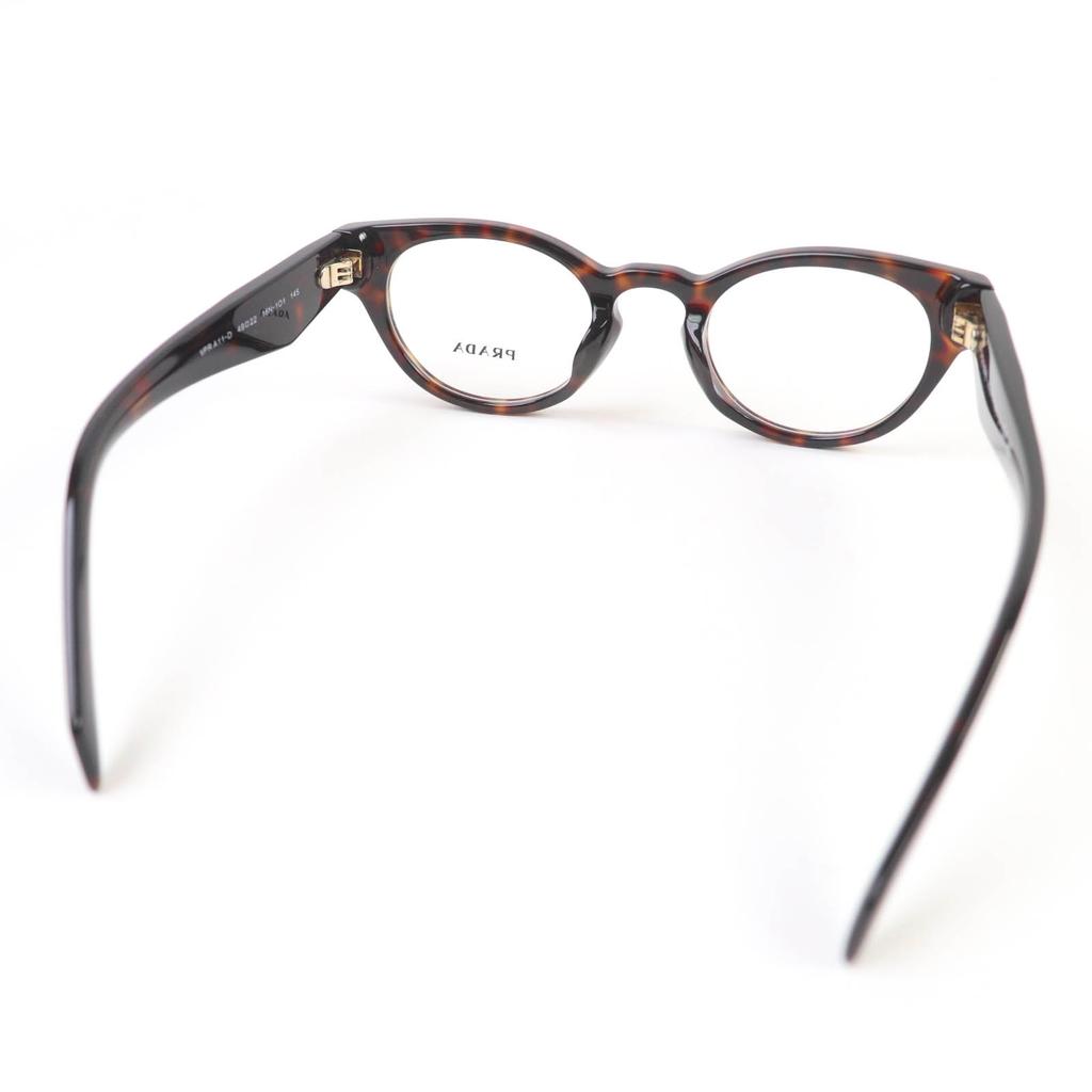 Excellent PRADA Glasses With Logo Brown Marble Women VPRA11-D Used