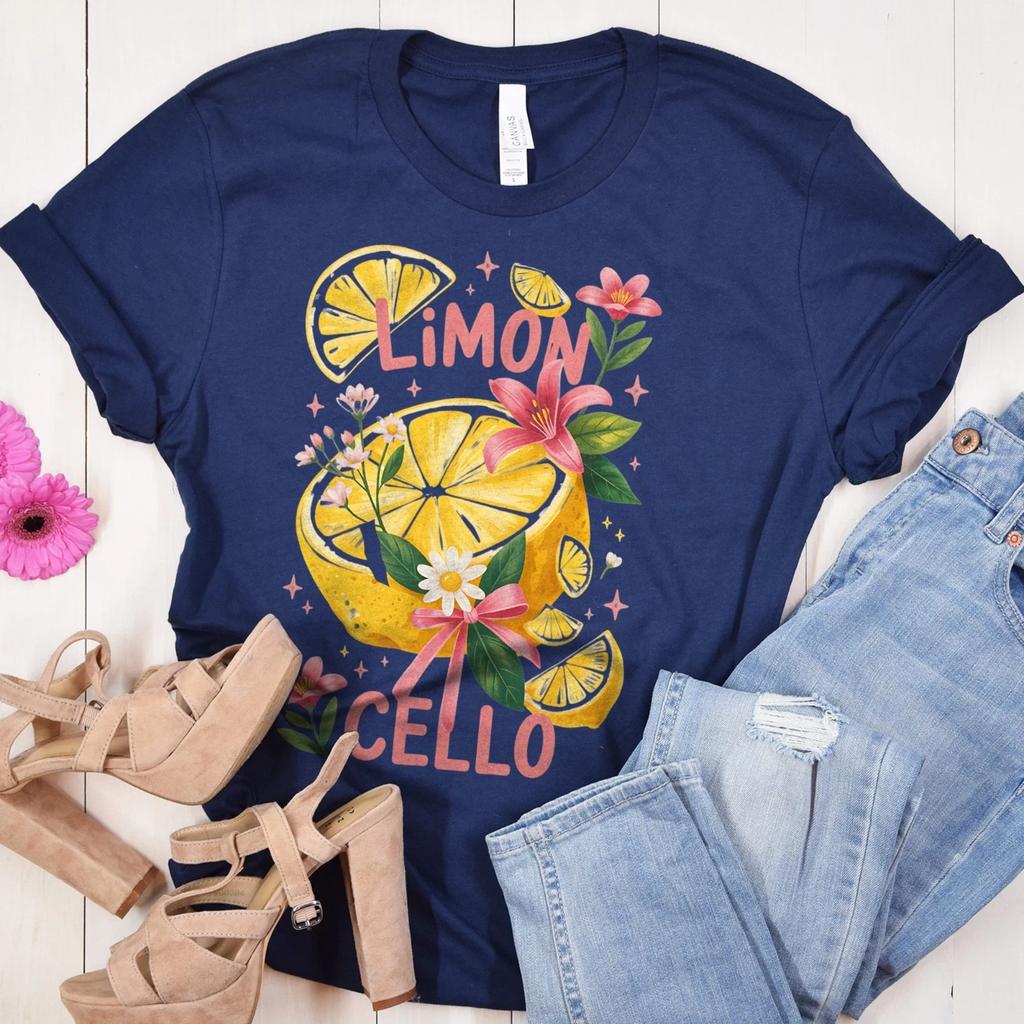 Limoncello T-shirt, Italy Lovers Gift, Vacation Tee, Lemons and Flowers Shirt