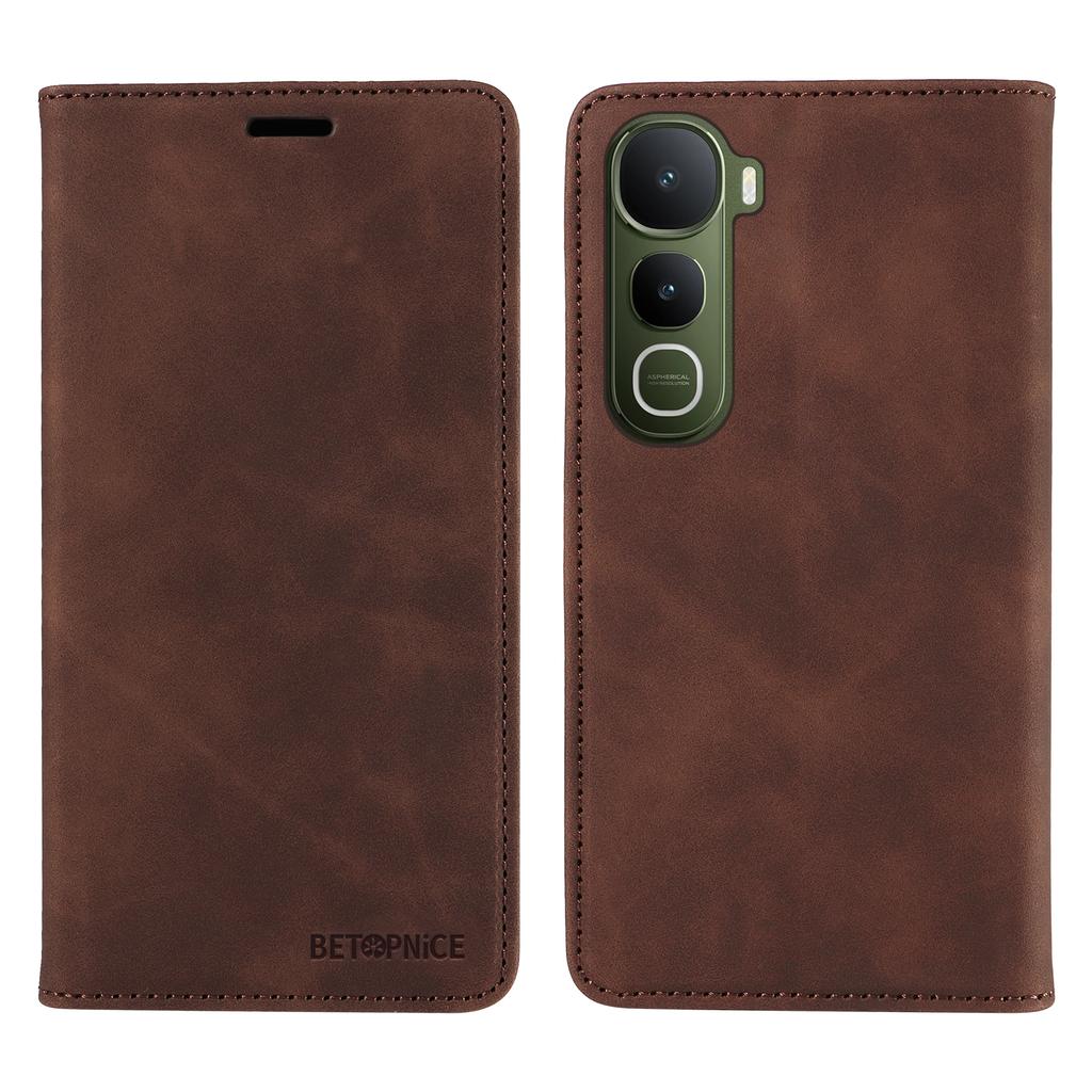 For vivo Y400 5G Case BETOPNICE Magnetic Closure RFID Blocking Wallet Stand Leather Phone Cover