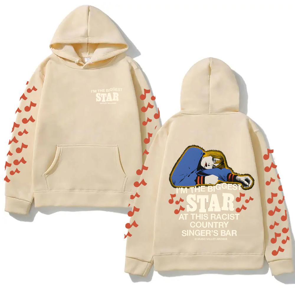 Biggest Star Hoodie 2026NEW Hayley Williams Comfortable Sweatshirts Sleeve Gothic Clothes Punk Soft Singer's Same Style Hoody