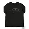 Minimalistischer Stil Herren Klassisches Auto Mini T-Shirt - Lässiges Sommer-T-Shirt mit Rundhalsausschnitt, mit Vintage-Auto und moderner minimalistischer Auto-Grafik