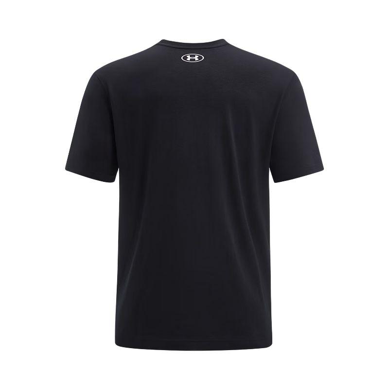 Under Armour Miękki sweter z okrągłym dekoltem, koszulka z krótkim rękawem, męskie topy, czarny 1386891-001