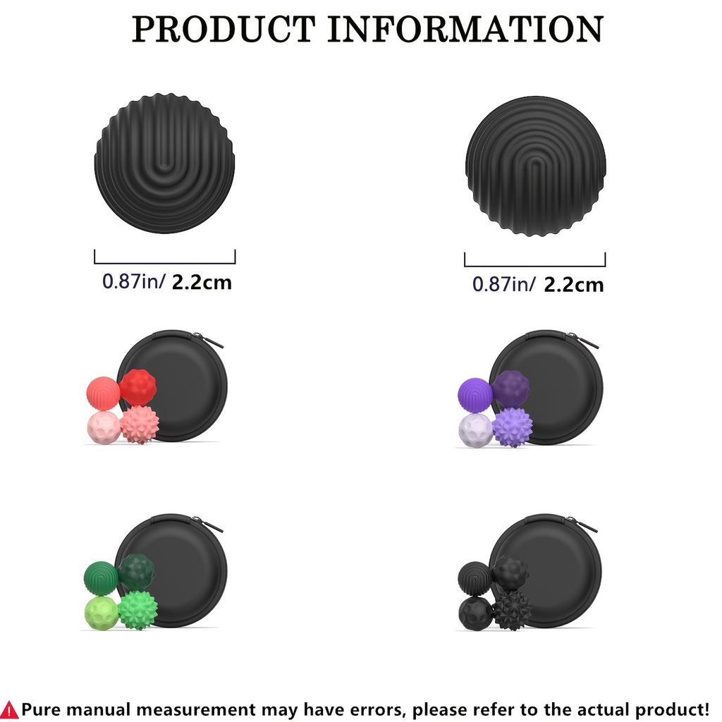 Magnetic Sensory Silicone Ball Hand Touch Ball Soft Massage Training Raised Point Waist and Back Foot Massage Ball 4/8 Pieces