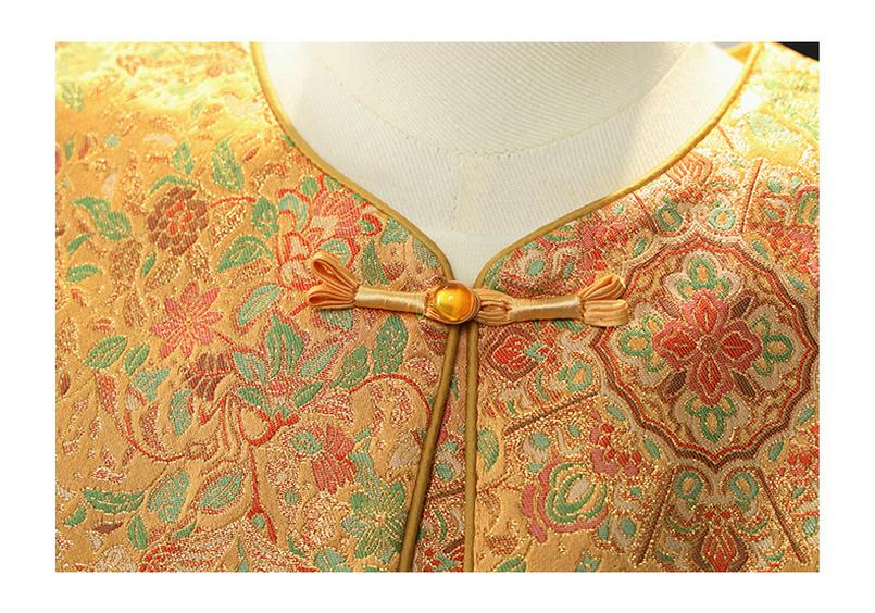 Spring Jacquard Vest: Elegant Chinese Style for Middle-aged & Elderly Women