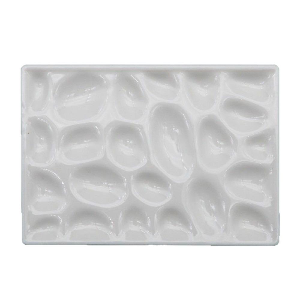 Professional Ceramic Paint Palette Multi Compartment Travel Painting Tray  Oil Paint белый