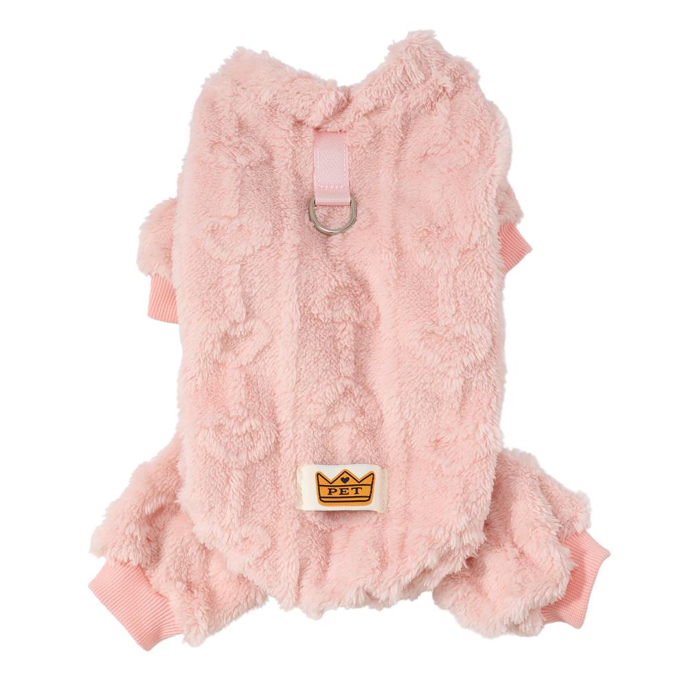 Warm Dog Clothes Soft Pet Jumpsuits For Small Medium Dogs Cats With D-ring Love Print Puppy Costume Teddy Chihuahua Pug Coat