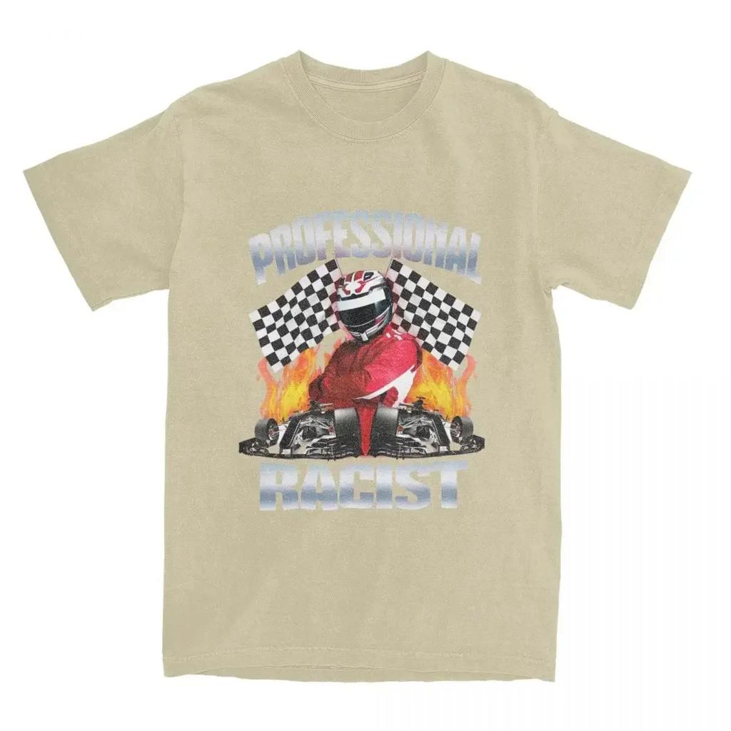 T-shirt Meme Racing Racist Professional Certificate Cotton Clothing Unisex Harajuku Short Sleeve Retro Style For Women