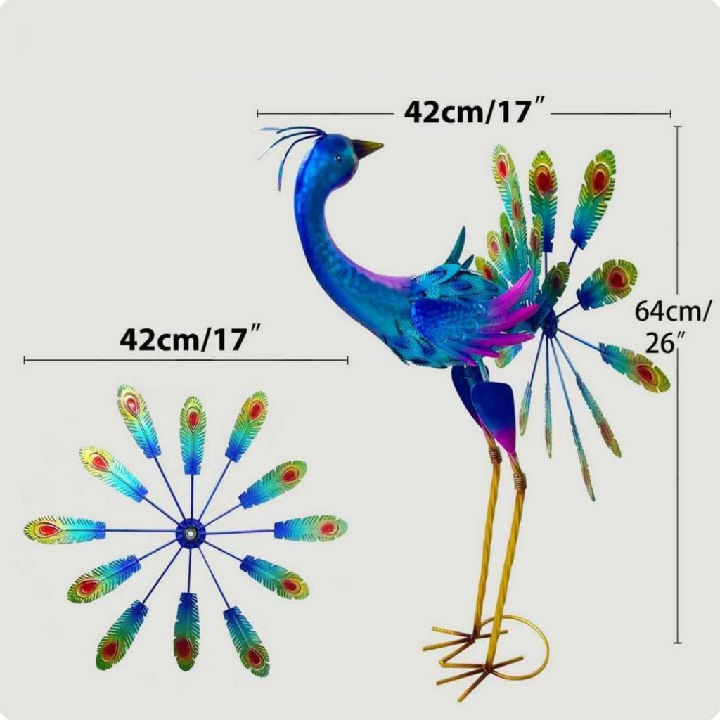 Peacock Wind Colorful Easy Assembly for Patio