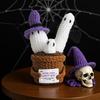 Halloween Positive Energy Knit Ghost Doll Ornament