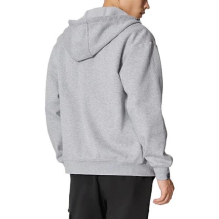 Li Ning Sweatshirts Men's Gray Hooded Moderate Cardigan AWDSC45-3