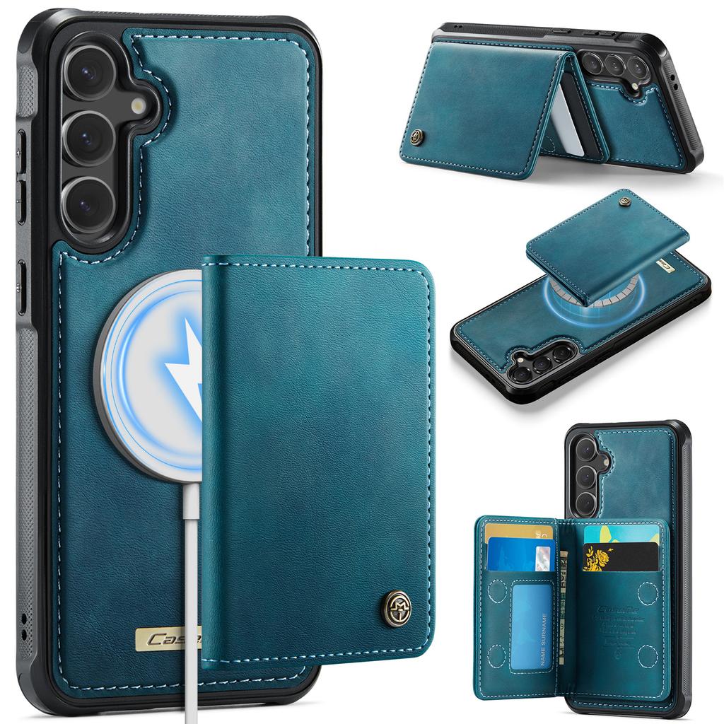 For Samsung Galaxy S24 FE Magnetic Case CASEME ME80 Series Leather PC TPU Phone Cover with Detachable Wallet