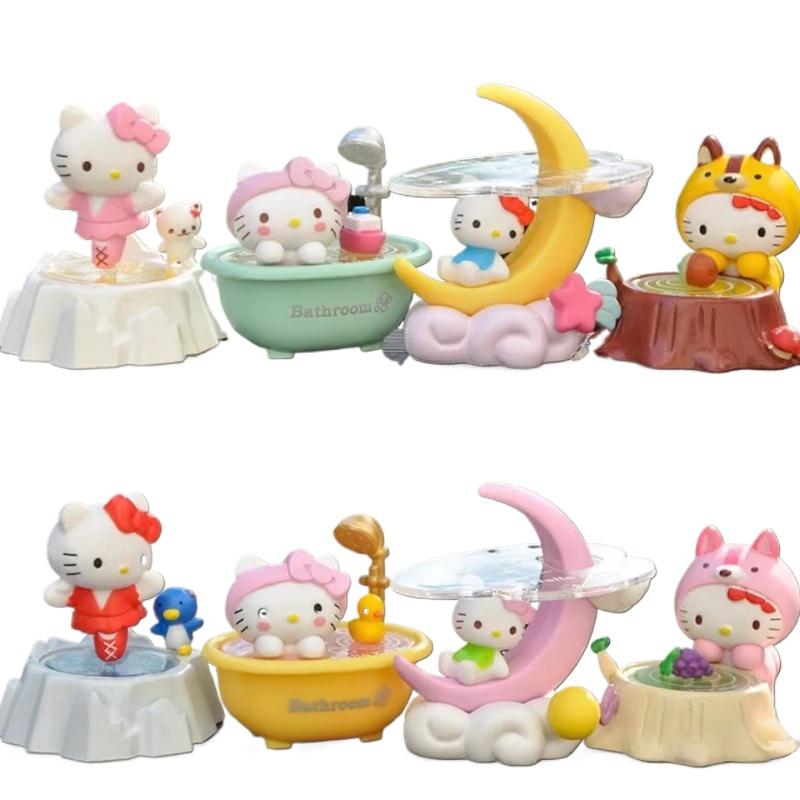 Latest 8 Assembled Dolls Moon Forest Cat Skating Cute Duck Bathtub Scene Holiday Surprise Holiday Gifts For Girls