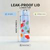1PC Christmas Poinsettia Flower 750ml Color Plastic Sports Water Bottle Leakproof Flip Straw Lid Suitable for Sports Office Home Use