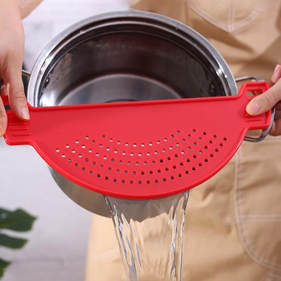 Abtropfgestell aus Silikon für Töpfe, Pfannen, Schüsseln, wiederverwendbar, Universalfilter, Pasta, Spaghetti, Hackfleisch, Fett, Gemüse, unverzichtbar für die Küche