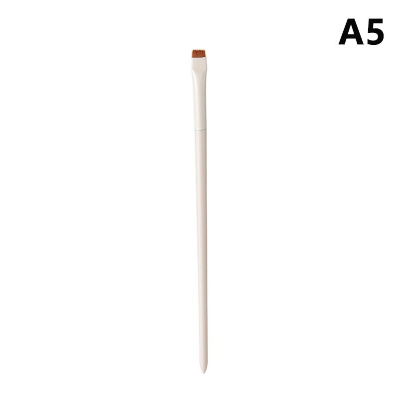 Klingen Eyeliner Pinsel Ultra Dünn Fein Winkel Flach Augenbrauenpinsel Unter dem Auge Make-up Pinsel Präziser Detailpinsel Weiß