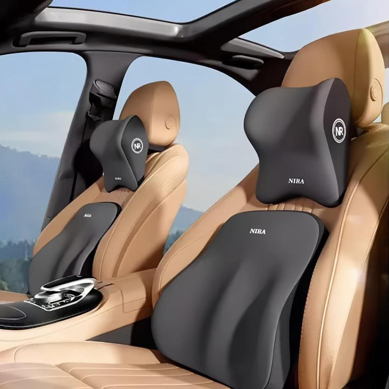 2PCS Car Headrest and Lumbar Support Neck Pillow Set Automotive Memory Foam Office Chair Headrest Fatigue Relief Travel Pillow