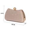 SHIMMER Party Bag, Clutch Bag, Wedding Bag, Handbag, 3-Way Shoulder Bag, Silver, Perfect for After-Parties, Receptions, Graduations, and More