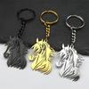 Hiphop Horse Pony Head Animal For Women Men Stainless Steel Gold Silver Male Bag Charm Jewelry Gifts Bag Charm