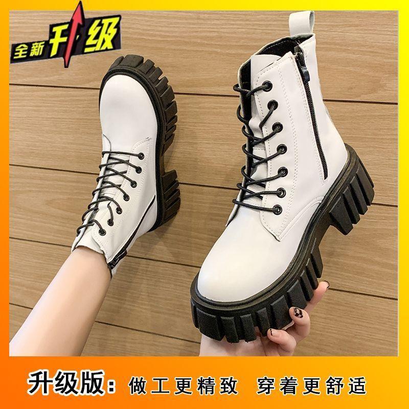 Versatile short boots British platform locomotive single boots New Martin boots for women in spring and autumn 2025