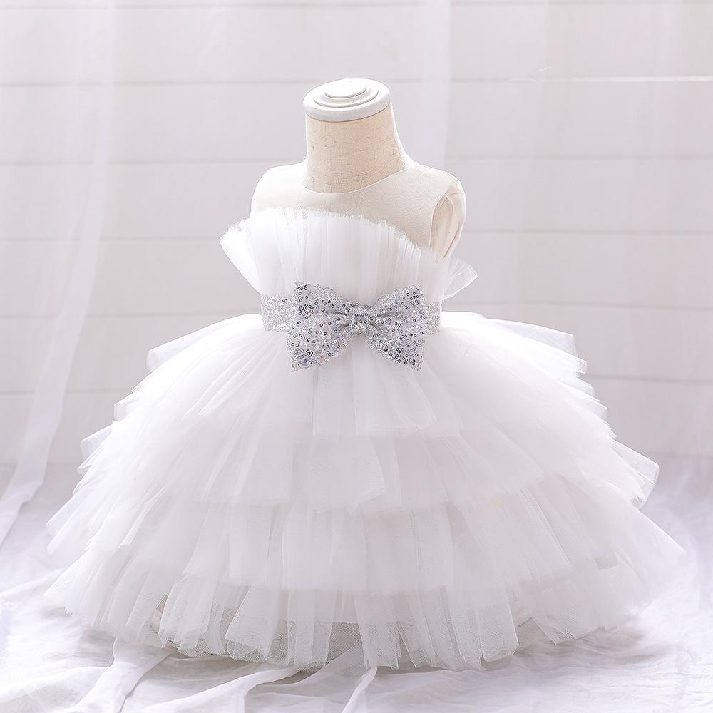 

Sparkling Sequin Bow Multi-Layer Tulle Dress for Girls Size 3