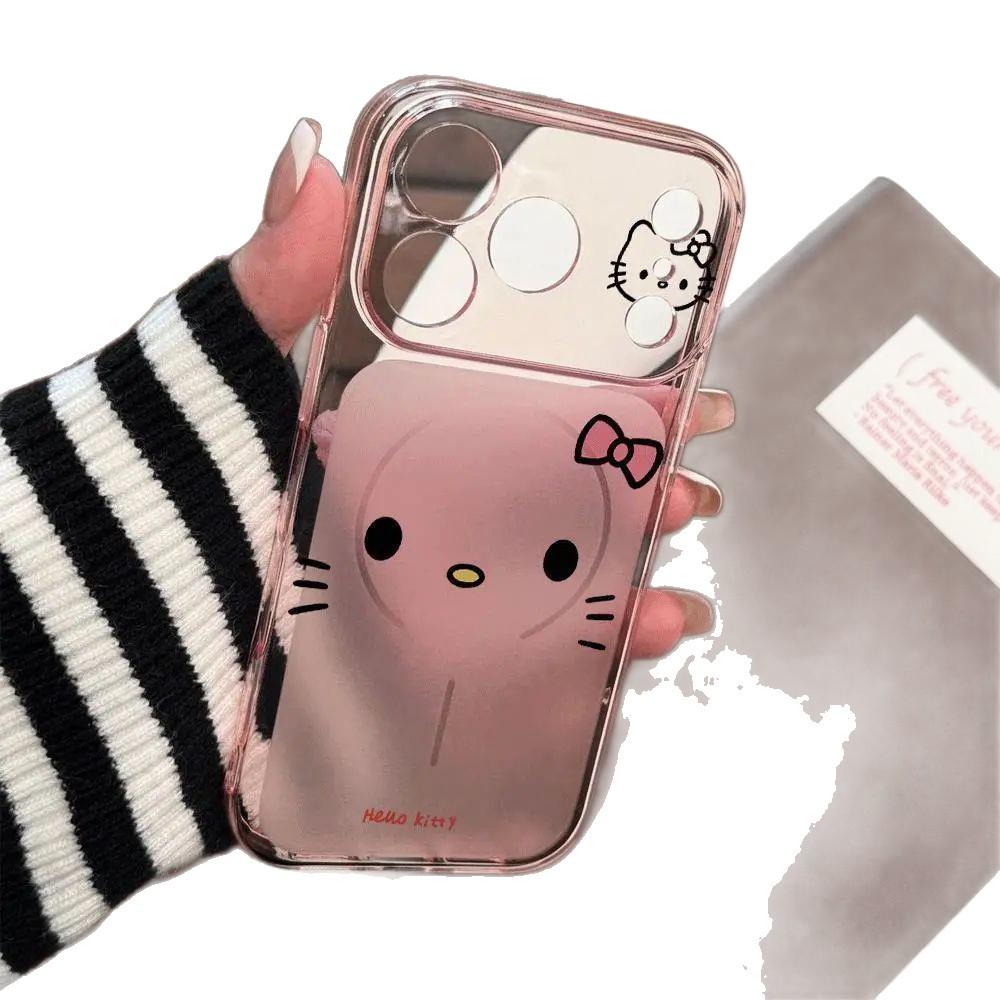 Hello Kitty Pink Magnetic Phone Case for Apple 17, 15, 14, 16 - Corning Soft Case