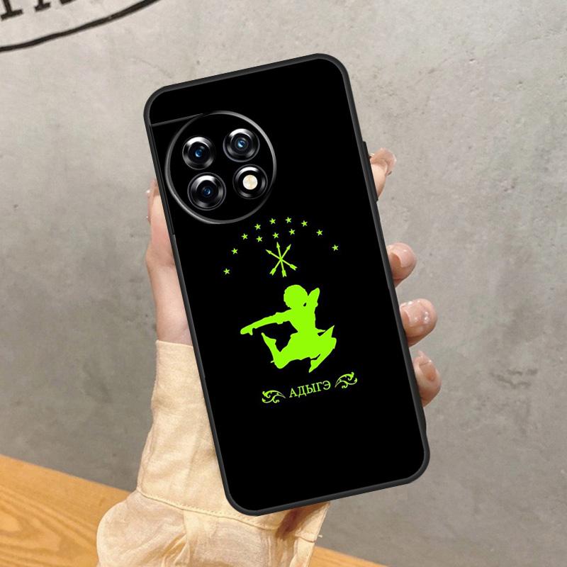 Tschirkassische Flagge Hülle Für OnePlus 8 9 10 Pro 15 13 12 11 13T 13R 12R 10T 8T Nord CE 5 2 3 4 Lite N20 N30 Cover